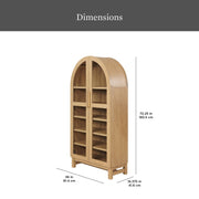 Better Homes & Gardens BHF336158813031 Juliet Solid Wood Frame Arc Cabinet, Light Honey Finish