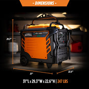 Genmax Portable Inverter Generator, 11000-Watt Tri-Fuel Remote Start CO Sensor