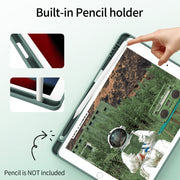 KVTVOU Tablet Keyboard Case with Detachable Wireless Bluetooth Keyboard, Pencil Holder, Stand Folio, Green, Compatible with iPad 9th/8th/7th Generation 10.2 Inch