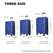 Travelhouse TH603105-2 Luggage 3 Piece Set Hardshell Lightweight Suitcase with TSA Lock Spinner Wheels 20in24in