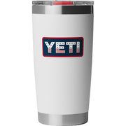 YETI Rambler 20 oz Tumbler, Stainless Steel, Vacuum Insulated, MagSlider Lid, White Badge, 21071508695