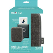 Fujifilm Instax Square Link Camera Case, Durable EVA Resin Hard Shell, Woven Gray, Compact with Mesh Pockets, 600023109