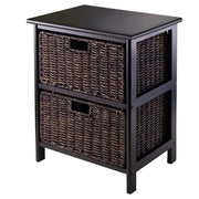Winsome Omaha Storage Rack with 2-Foldable Basket