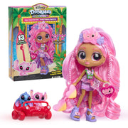 Just Play Disney Doorables Adoorbs Angel Superfan Doll with 10 Mini Accessories, 2 Exclusive Figures, Foldout Play Backdrop, 5.5-Inch, 45816