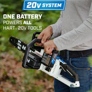 HART HGCS021 20-Volt 12-Inch Cordless Chainsaw (1) 20-Volt 4.0Ah Lithium-Ion Battery