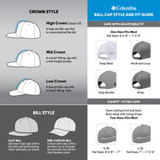 Columbia PFG Elite 3D Stretch Snap Back Baseball Cap, Cool Grey, One Size, 207851