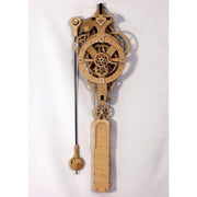 Abong David Mechanical Wall Clock Kit, 3D Wood Puzzle, DIY Vintage Wooden Gear Clock with Pendulum, Wind Powered 36 Hours, K1021