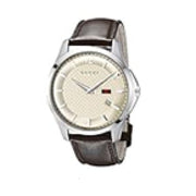 Gucci YA126303 Men's G-Timeless Ivory Diamond Pattern Dial Watch