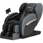 Real Relax Zero Gravity Massage Chair with Shiatsu Rollers, Full-Body Airbags, Heating, Bluetooth, Black