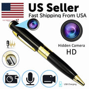 The Perfect Part Pen Camera Cam Mini Hidden Pocket Audio Video Recorder, Black/Gold