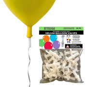 E-Z Safety Seal 004RP Big Barrel Balloon Valves - Quickly Seals Helium Latex Balloons - 25 Ct