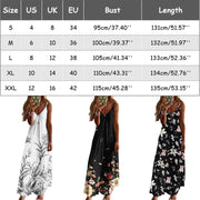 iTNHFP Women's Summer Sleeveless Sundress Beach Floral Flowy Midi Dress, M, Black - Machine Washable