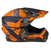 Raider Ambush V2 Motocross Helmet, Lightweight Thermoplastic, DOT Certified, Mossy Oak Blaze Camo, Adjustable Visor, Adult