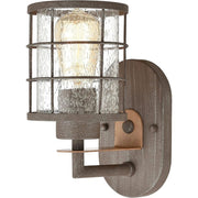 Elk Home Gilbert 1-Light Vanity Light, Rusted Coffee Finish, Clear Seeded Glass, Traditional Style, 11.8 in