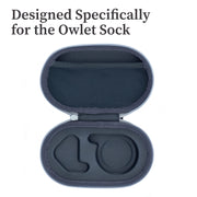 Owlet Dream Sock Travel Case, Protective Hard-Shell Storage with Custom Foam Mold, Grey, Compact with Shoulder Strap