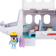 Bluey Adventure Plane Playset with Pilot Figure, 5 Travel Accessories, Luggage Storage, Fold-Down Tray Table, Ages 3+, 19334