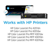 HP 210A Yellow Original LaserJet Toner Cartridge, Standard Yield, W2102A