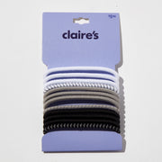 Claire S 64915 XL Hair Elastics, Extra-Large Size, Black and White, 12 Pack