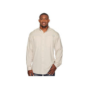 Columbia Men's Plus Tamiami II Long Sleeve Fishing Shirt, UPF 40 Sun Protection, Fossil, 4X Tall, FT7253