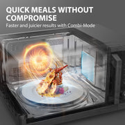 Toshiba 7-in-1 Countertop Microwave Oven Air Fryer Combo, Inverter Technology, Humidity Sensor, 1.0 Cu Ft, 1000W, Stainless Steel