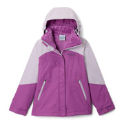 Columbia Girls Bugaboo III Fleece Interchange 3-in-1 Jacket, Omni-Tech Waterproof, Omni-Heat Thermal Reflective, Razzle Lavender Pearl, Small, 208948
