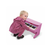 Melissa & Doug Learn-to-Play Pink Piano With 25 Keys and Color-Coded Songbook