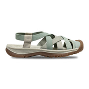 KEEN Women's Whisper Lattice Sport Sandal, Adjustable Strappy Hybrid, Water-Resistant, Lily Pad/Plaza Taupe, 8.5, 1031980