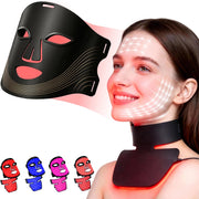 Morfone Red Light Therapy Device, Face and Neck Mask with 4 Wavelength Modes, 680 Light Beads, Silicone, Portable, 850nm Infrared, 19281602553