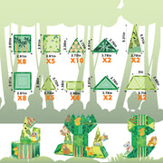 PICASSO-TILES Magnetic Tiles Forest Animals Theme, 48PCS STEM Building Blocks Educational Toy for Kids