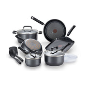 T-Fal Signature 12-pc. Aluminum Non-Stick Cookware Set Gray