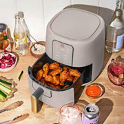 Beautiful 29017 3 Qt Air Fryer with TurboCrisp Technology, EverGood Ceramic Nonstick Coating, Porcini Taupe