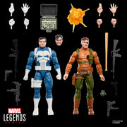 Hasbro Marvel Legends Gamerverse Punisher & Nick Fury 6-Inch Action Figure 2-Pack, Retro Vintage-Inspired, Gaming Accessories Included, G1871