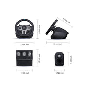 PXN PXN-V9 Xbox Gaming Racing Steering Wheel with 3-Pedals and Shifter Bundle