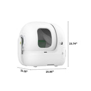 PETKIT Purobot Max Pro Self-Cleaning Cat Litter Box with AI Camera, 210 Wide-Angle, Infrared Night Vision, 8L Waste Bin, Triple Odor Removal, xSecure Safety System, White