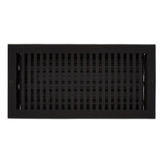 Signature Hardware Cast Iron Wall Register, Adjustable Damper, Black Powder Coat, 6