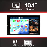 Dual Electronics 10.1 Inch Touchscreen Dash Mount Car Stereo, Wireless and Wired Apple CarPlay, Android Auto, Bluetooth, 240W Audio Output, Black, DMD10W
