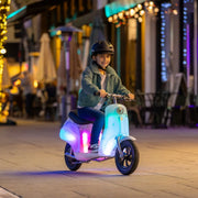 Razor 15130614 Pocket Mod Lightshow - Classic Euro-Style Electric Scooter, White