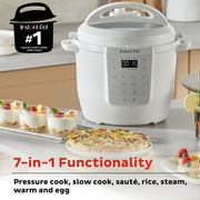 Instant Pot 112-1312-01 RIO Chef Series 6 Qt Pressure Cooker & Multi-Cooker, Sea Salt White