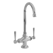 Newport Brass Astaire Double Handle Bar Faucet, Stainless Steel PVD Finish, Single Hole Deck Mount, WaterSense Certified, 1.8 GPM, 1668/20