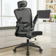 Coolhut KD-918-H-Black Office Chair Ergonomic Desk Chair Headrest Desk Chair Office Chair, Black