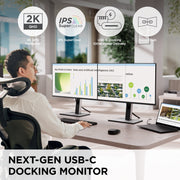 ViewSonic VG2758-2K 27 Inch QHD IPS Docking Monitor, 100Hz Refresh Rate, USB-C 100W Charging, 5-Port USB Hub, HDMI, DisplayPort, Ergonomic Stand, Black