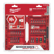 Milwaukee 48-32-4004 Optimized Shockzone Steel Impact Driver Bit Set 32pc