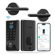 Desloc D110 Plus Smart Door Lock with WiFi, Fast Fingerprint Unlock, Keypad Deadbolt, App Control, Black