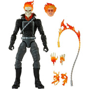 Hasbro Marvel Legends Retro Ghost Rider Johnny Blaze 6.5 Inch Action Figure with Flame Chain and Swappable Hands