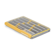 Plano EDGE 3700 Premium Thin Fishing Tackle Utility Box, Clear Yellow, Waterproof, Rust-Resistant, 14 in x 9 in x 1.38 in PLASE371