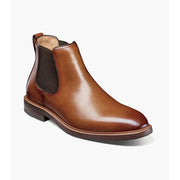 Florsheim Anthem Plain Toe Chelsea Boot, Saddle Tan Leather, Men's 11 M, 13429-257
