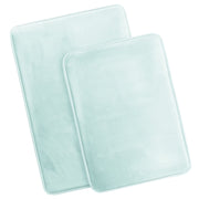 Nestl Set of 3 Absorbent Memory Foam Bath Mats with Non-Slip Rubber Backing, Gray, Large 20x32, Small 17x24, Contour 24x20, B0714CGKGV