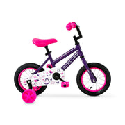 Concord Bikes 12T 12 Kids Bike, Purple, Fits Riders 37-42 in, Rear Coaster Brake, Removable Training Wheels, Junior Pedals with Reflectors