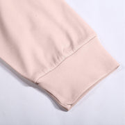 Kudhb Pet Pouch Hoodie for Women, Winter Warm Fleece Pullover with Kangaroo Pocket, Soft Lightweight Sweatshirt, Pink, Loose Fit, Long Sleeve