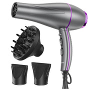 NEXPURE Ionic Hair Dryer with Diffuser, 2000W High-Speed Motor, 3 Heat Settings, 2 Speeds, Cool Shot, Purple